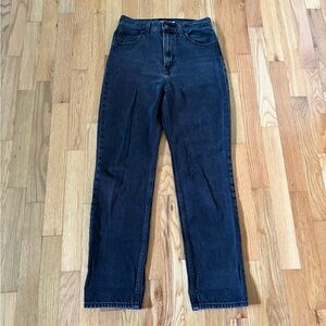 Levi's Black High-Rise 70s Slim Straight Leg Jeans